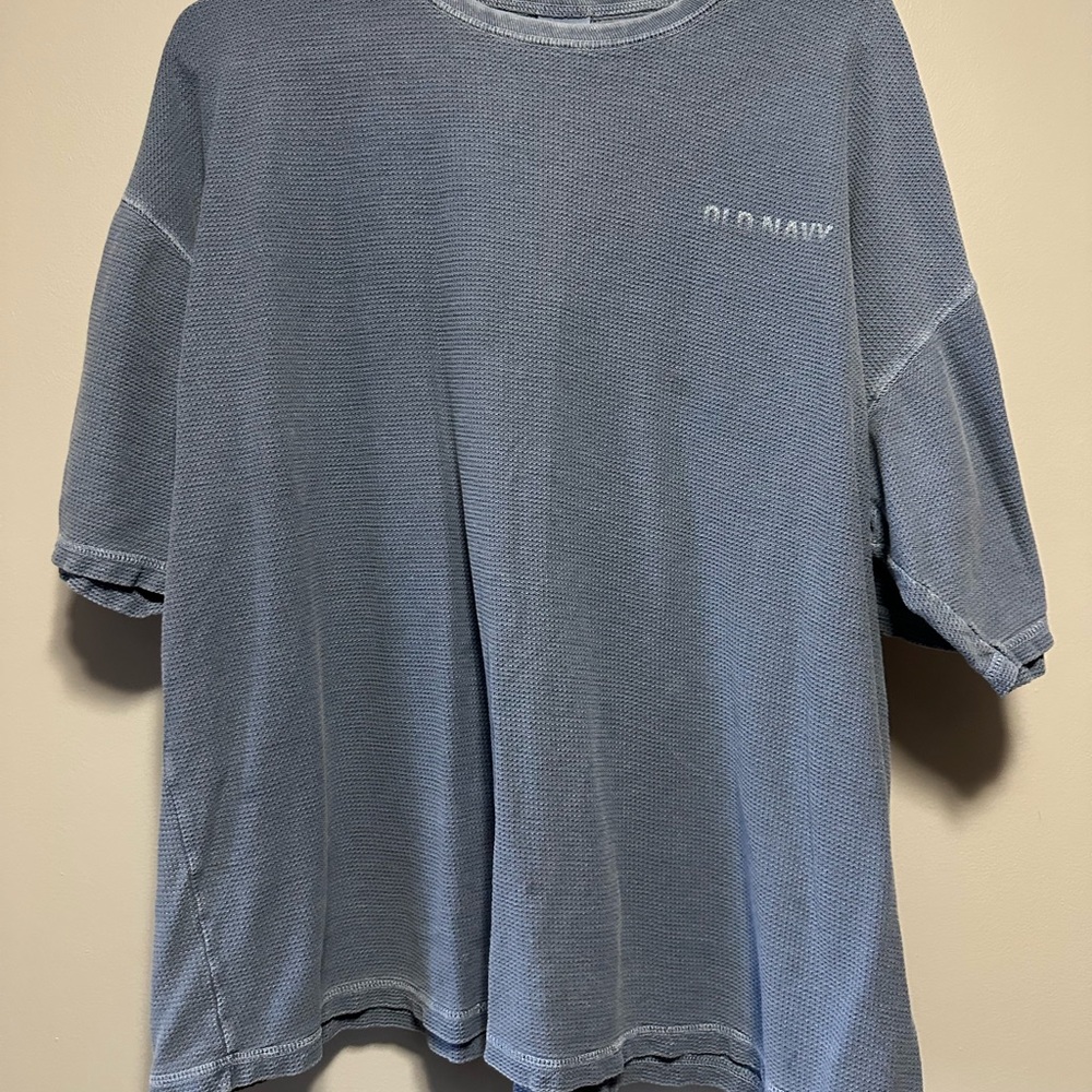 Old Navy Textured Blue Tee